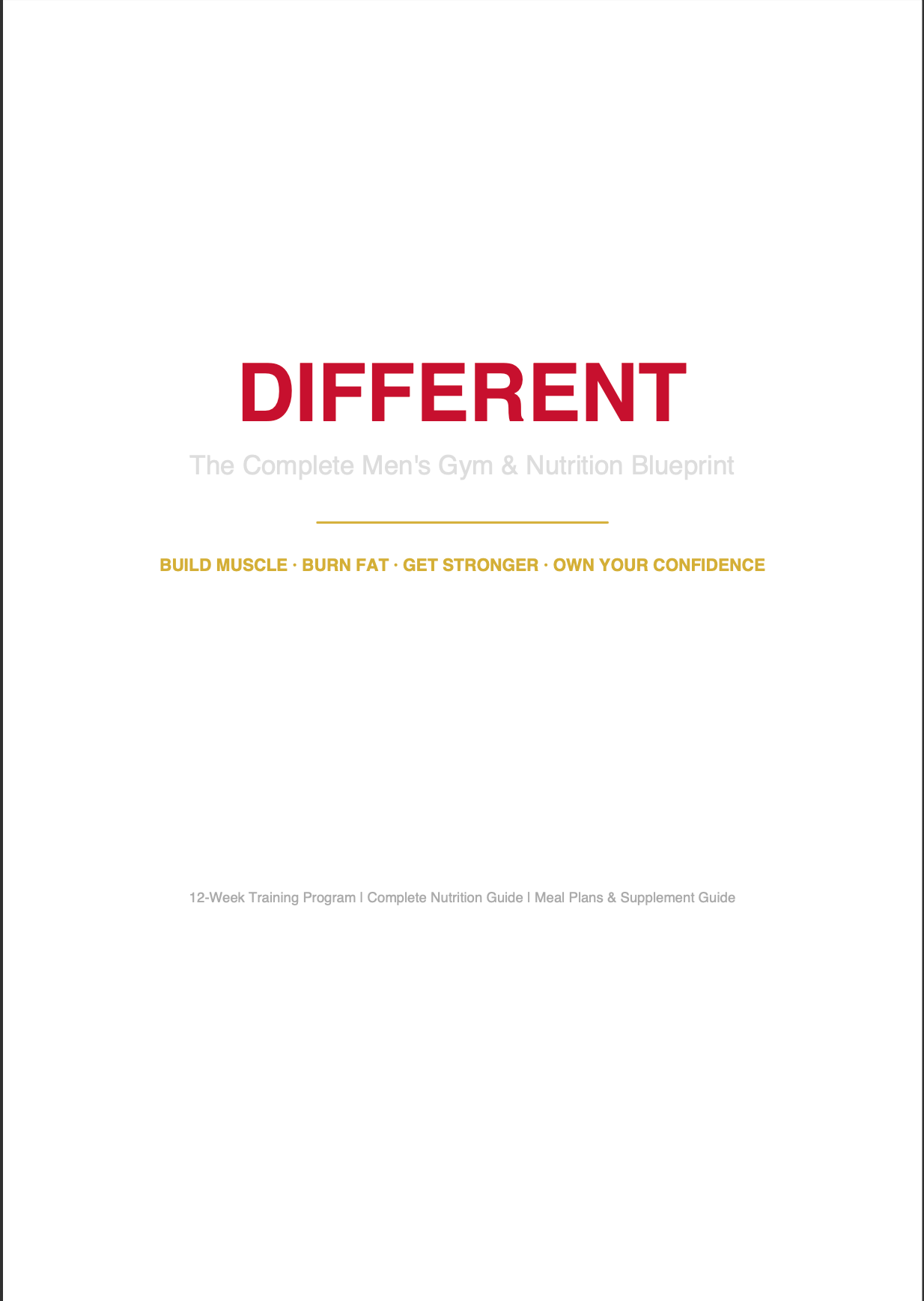 Built Different — The Complete Men's Fitness Blueprint